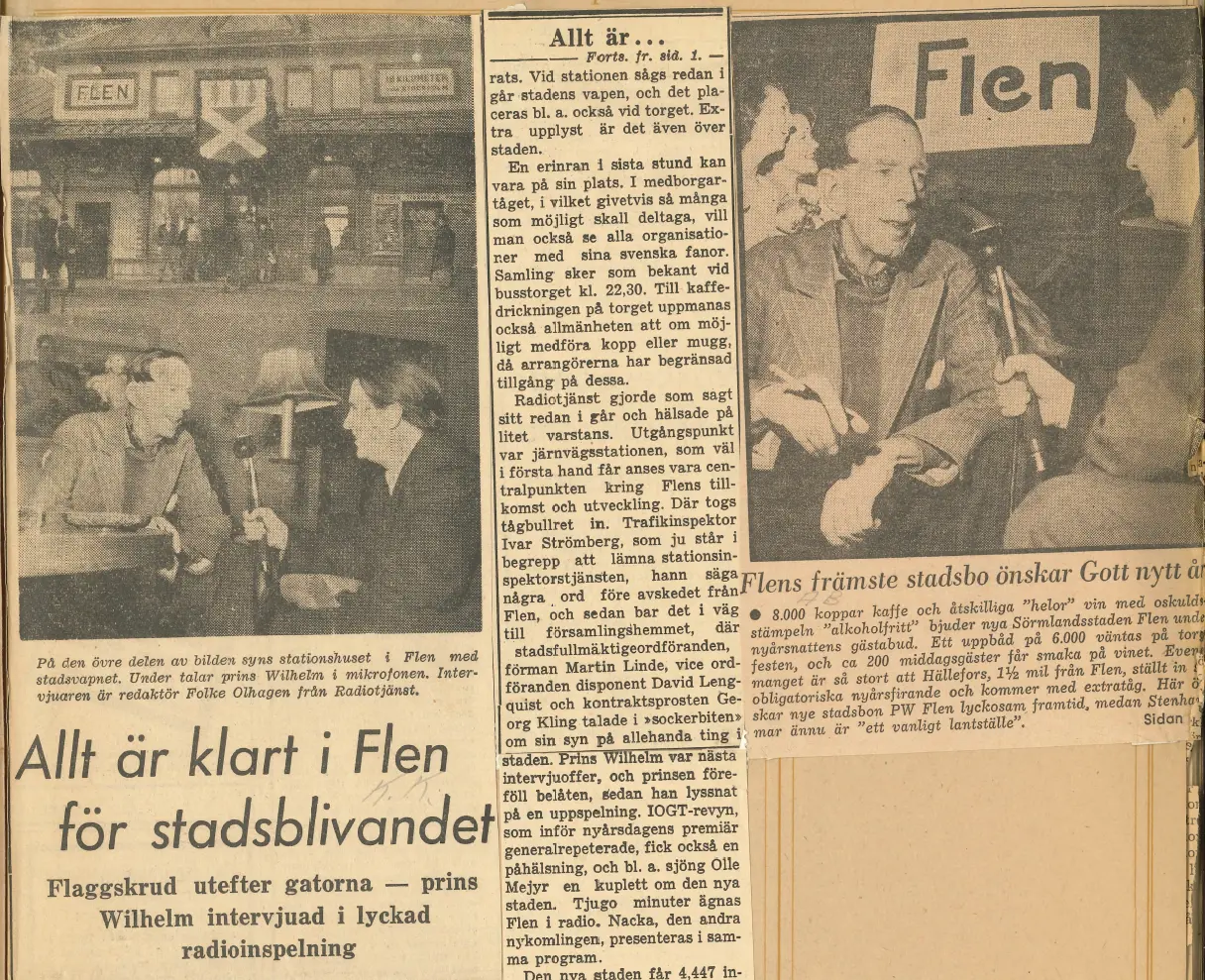 bilden visar urklipp från Tidning från 1948