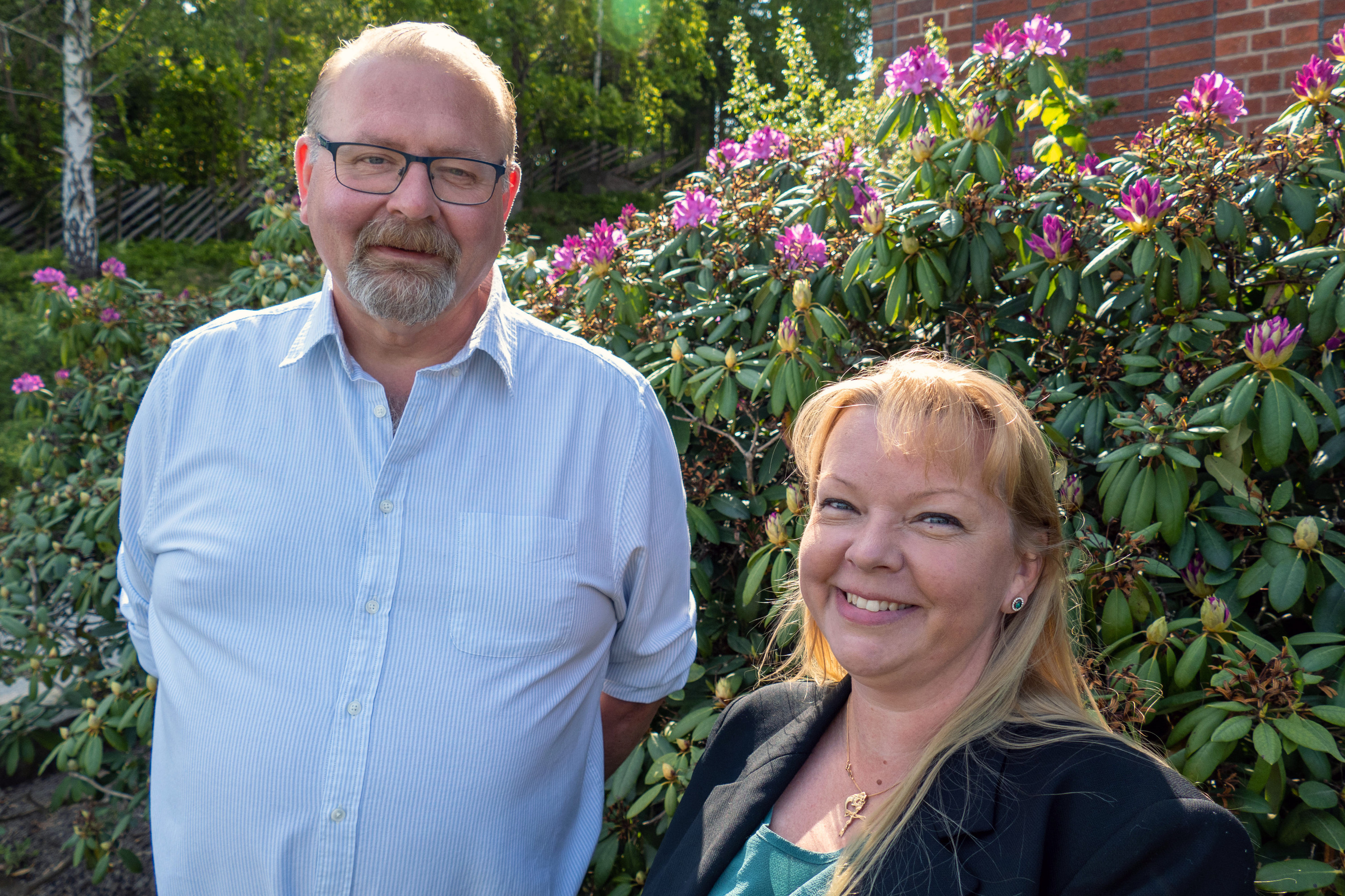 Björn Carlsson (C) Kommunstyrelsens 1:a vice ordförande och Ann-Charlotte Munter (S) kommunalråd